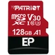 Карта памяти Patriot EP Series microSDXC 128GB (UHS-I U3) W-80 MB/s, R-90 MB/s Class 10 A1 (PEF128GEP31MCX) + SD Adapter - изображение 1