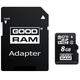 Карта памяти Goodram microSDHC 8GB W-4 MB/s, R-15 MB/s Class 4 (M40A-0080R11) + SD Adapter - изображение 1