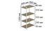 Стеллаж для кухни под микроволновку Kitchen K1200 Ferrum-decor 1200x600x400 Белый металл ДСП Дуб Сонома 16 мм (KITCH1212) - изображение 1