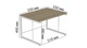 Подставка для микроволновки Kitchen K301 Ferrum-decor 400x550x350 Белый металл ДСП Дуб Сонома 16 мм (KITCH30112) - изображение 4