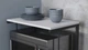 Підставка для мікрохвильовки Kitchen K301 Ferrum-decor 400x550x350 Чорний метал ДСП Білий 16 мм (KITCH30101) - зображення 3