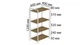 Стеллаж для кухни под микроволновку Kitchen K1200 Ferrum-decor 1200x600x400 Белый металл ДСП Дуб Артизан 16 мм (KITCH1214) - изображение 1