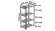 Стеллаж для кухни под микроволновку Kitchen K1200 Ferrum-decor 1200x600x400 Черный металл ДСП Бетон 16 мм (KITCH1207) - изображение 3