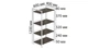 Стеллаж для кухни под микроволновку Kitchen K1200 Ferrum-decor 1200x600x400 Белый металл ДСП Дуб Сонома Трюфель 16 мм (KITCH1213) - изображение 1