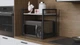 Подставка для микроволновки Kitchen K303 Ferrum-decor 500x550x350 Черный металл ДСП Бетон 16 мм (KITCH30307) - изображение 1