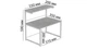 Подставка для микроволновки Kitchen K302 Ferrum-decor 590x550x350 Белый металл ДСП Бетон 16 мм (KITCH30215) - изображение 6