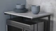 Подставка для микроволновки Kitchen K301 Ferrum-decor 400x550x350 Черный металл ДСП Бетон 16 мм (KITCH30107) - изображение 2