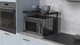 Підставка для мікрохвильовки Kitchen K301 Ferrum-decor 400x550x350 Чорний метал ДСП Венге Магія 16 мм (KITCH30103) - зображення 5