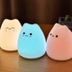 Светильник для детей Котик BRB Little Cat Cиликоновый ночник на батарейках Разноцветный Design03 - изображение 2