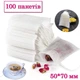 Фільтр-пакети на зав'язках для чаю, трав, спецій Tea Bags 50*70 мм 100 шт - зображення 1