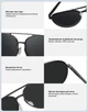 Очки Xiaomi MiJia Luke Aviator Polarized Sunglasses солнцезащитные Черный (MSG02GL BHR6252CN) - изображение 8