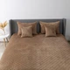Покрывало ТЕП Velour Ромб круглый Капучино Евро 240х260 см Двустороннее Полиэстер (2000008658232/4-00518_22386) - изображение 2