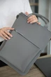 Шкіряна сумка-чохол для ноутбука 17" Apple / Asus / Dell / Lenovo / HP / Honor / Acer / Huawei / Xiaomi - (LC-18) - Сірий - изображение 1