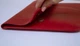 Шкіряна сумка-чохол для ноутбука 13" Apple / Asus / Dell / Lenovo / HP / Honor / Acer / Huawei / Xiaomi - (LC-15) - Червоний - изображение 5