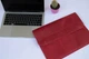 Шкіряна сумка-чохол для ноутбука 13" Apple / Asus / Dell / Lenovo / HP / Honor / Acer / Huawei / Xiaomi - (LC-15) - Червоний - изображение 8