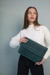 Шкіряна сумка-чохол для ноутбука 13" Apple / Asus / Dell / Lenovo / HP / Honor / Acer / Huawei / Xiaomi - (LC-15) - Блакитний - изображение 6
