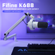 Микрофон динамический Fifine K688W USB/XLR White - изображение 7