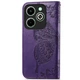 Чехол-книжка с рисунком UniCase Butterfly Pattern для Infinix Hot 40i - Dark Purple - изображение 5