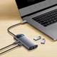HUB Baseus Metal Gleam Multifunctional 4-in-1 Type-C 3xUSB3.0+RJ45 Gray (WKWG070113) - изображение 5