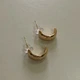 Серьги-полукольца гвоздики Honey Fashion Accessories золотистый (12-115) - изображение 2