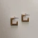 Cерьги гвоздики Honey Fashion Accessories золотистый (12-113) - изображение 4