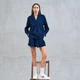 Пижама женская с шортами и рубашкой Leglo Navy XS - изображение 1