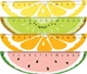 Набір лінійок Centrum 896124 Fruit дерев'яних 15 см х 4 шт (2000998477875) - зображення 2