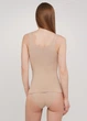Майка женская бесшовная на широких бретелях Giulia TANK S/M Beige-naturale, легкая, дышащая, мягкая, для спорта и повседневной носки - изображение 9