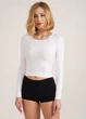 Топ укороченный с длинным рукавом Giulia CROP TOP L/XL White-bianco, Кроп топ с длинным рукавом - изображение 6