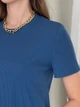 Платье-футболка в рубчик миди летнее женское Merlini Милан 700000151 L-XL Синее (700000151_2) - изображение 7