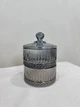 Сахарница-этажерка Lirmatur Гофре стеклянная 2-х уровневая серая - изображение 1