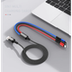 Кабель для зарядки телефонов AWEI CL 971 3 в 1 USB to Type-C+Lightning+MicroUSB 2,4A - изображение 1