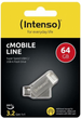 Флеш пам'ять Intenso CMobile Line Type C OTG Blister 64GB USB 3.2 Silver (3536490) - зображення 3