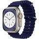 Ремінець силіконовий Hoco Ocean Band WA12 для Apple Watch 1-9 Ultra/Ultra 2 42/44/45/49 mm Evening Blue - зображення 2