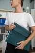Шкіряна сумка-чохол для ноутбука (+ ремінь) 13" Apple / Asus / Dell / Lenovo / HP / Honor / Acer / Huawei / Xiaomi - (LC-20) - Блакитний - зображення 3