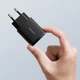 Сетевое зарядное устройство Baseus Compact Quick Charger 20W QC+ PD (Type-C + 1USB) (CCXJ-B) Black - изображение 4