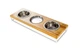 Миски та контейнери Harley and Cho Lunch Bar Natural wood + White Три миски на підставці S (3300090) - зображення 1