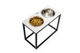 Миски та контейнери Harley and Cho Dinner White Wood + Black Миски на підставці XL 40 (3300071) - зображення 1