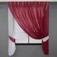 Кухонные шторки VR-Textil № 076к "Дуэт" с подвязками красный с белым 270х170 см (52-0778) - изображение 1