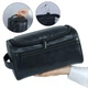 Мужская косметичка/ несессер для душа дорожная LEATHER BAG из эко кожи черная (GS-130320) - изображение 1