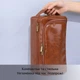 Чоловіча косметичка/несесер для душу дорожня LEATHER BAG із еко шкіри коричнева (GS-130317) - зображення 4