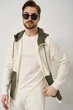 Спортивный костюм мужской тройка лето SUMMER с кофтой на замке + шорты + футболка молочный хаки XL - изображение 4