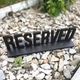 Табличка RESERVED на стол (резерв) 25 см х 7 см Темно Коричневая - изображение 3
