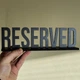Табличка RESERVED на стол (резерв) 25 см х 7 см BLACK - изображение 2