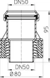HL9/50 Переходник DN50 ПП/чугун Переходник DN50 ПП/чугун - изображение 2