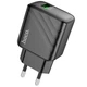Зарядне мережеве Hoco CS21A USB 18W/3A QC3.0 адаптер швидка зарядка для телефона/смартфона/пристроїв Чорний - изображение 3