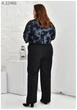 Женские брюки из замши большого размера UF-Fashion MA - 22466 62 черный - изображение 4