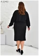 Женска юбка карандаш большого размера UF-Fashion MA - 22462 58 черный - изображение 4