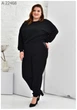 Жіночі брюки джогери великого розміру UF-Fashion MA - 22468 80 чорний - зображення 3