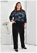 Жіночі брюки із замші великого розміру UF-Fashion MA - 22467 80 чорний - зображення 2
